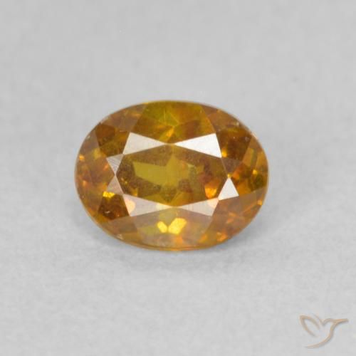 0.50ct Натуральный Темно-оранжевый Сфалерит, Овал, SI