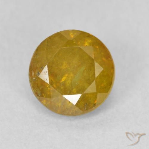 0.85ct Натуральный Золотисто-коричневый Сфалерит, Круглый, SI