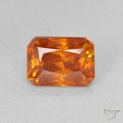 1.60ct Натуральный Средний апельсин Сфалерит, Изумрудная огранка, VS-SI