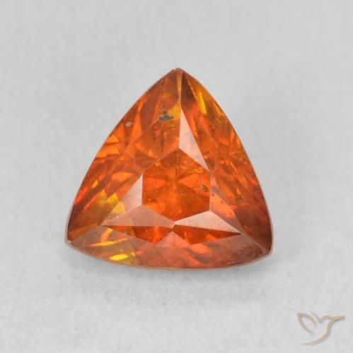 1.69ct Натуральный Средний апельсин Сфалерит, Триллион, SI