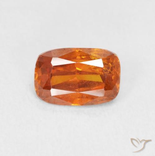1.54ct Натуральный Темно-оранжевый Сфалерит, Подушка, SI