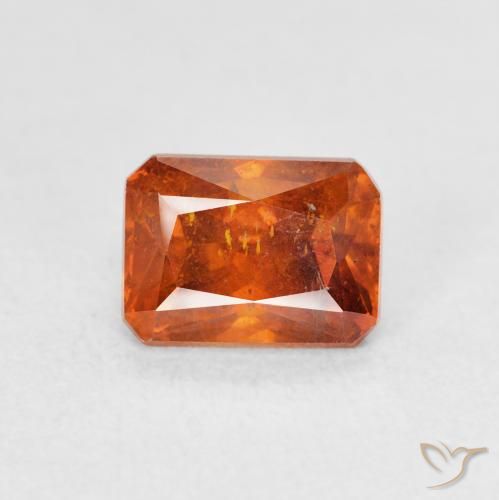 1.81ct Натуральный Янтарный Апельсин Сфалерит, Изумрудная огранка, SI