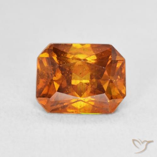 2.75ct Натуральный Medium Dark-Orange Сфалерит, Изумрудная огранка, SI