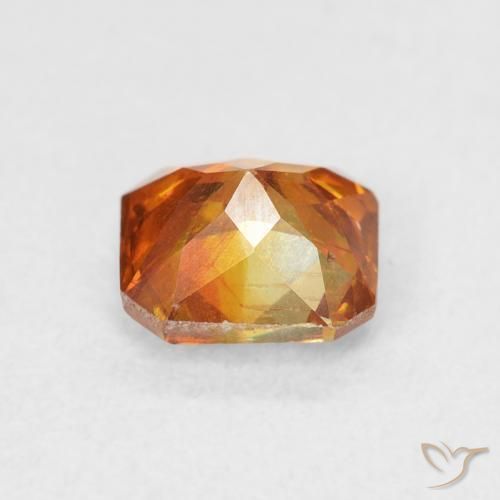 1.21 карата, натуральный Medium Dark-Orange Сфалерит, Октагон / Изумрудная Огранка, SI
