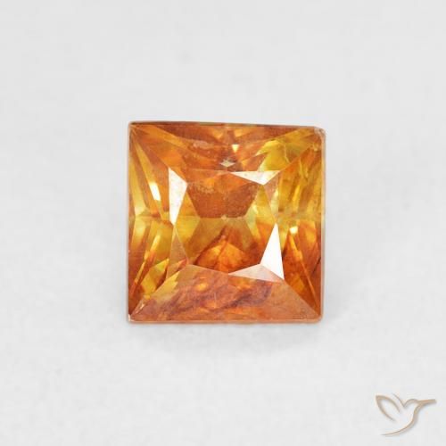 0.88ct Натуральный Средний апельсин Сфалерит, Квадрат, SI