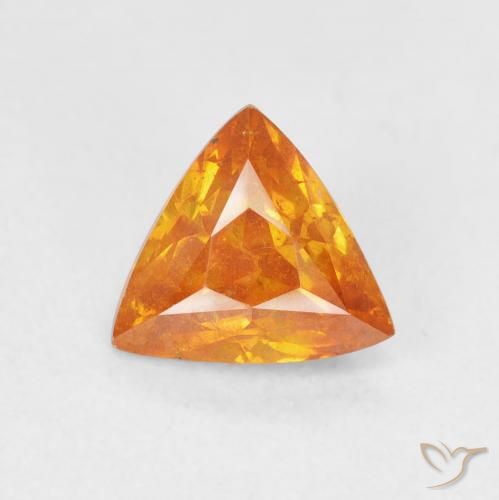 1.67ct Натуральный Абрикос Апельсин Сфалерит, Триллион, SI
