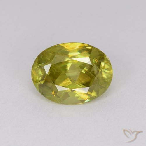 1.80ct Натуральный Лимонно-желтый Сфен, Овал, SI