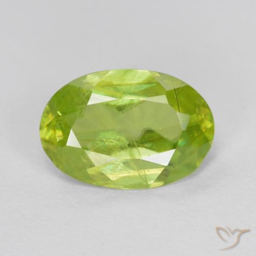 1.46ct Натуральный Светло-желтый Сфен, Овал, SI