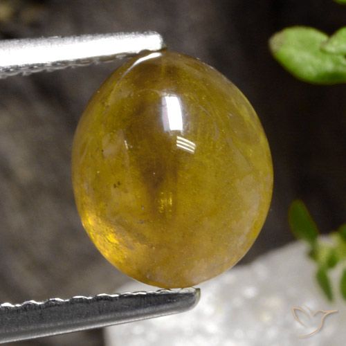2.68ct Натуральный Золотой Сфен, Овал, Полупрозрачный