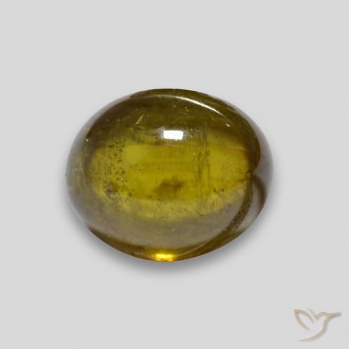 3.33ct Натуральный Темное золото Сфен, Овал, Прозрачный