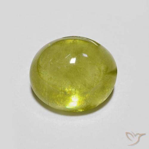 3.22ct Натуральный Светло-зеленый Сфен, Овал, Прозрачный