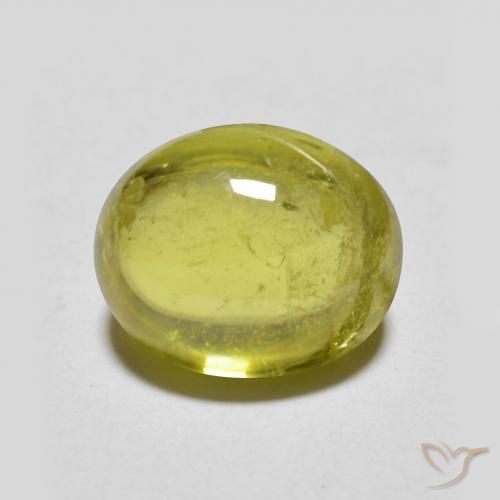 2.49ct Натуральный Теплый землисто-зеленый Сфен, Овал, Прозрачный
