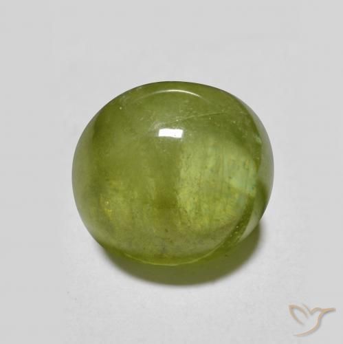 2.95ct Натуральный Ярко-зеленый Сфен, Овал, Полупрозрачный