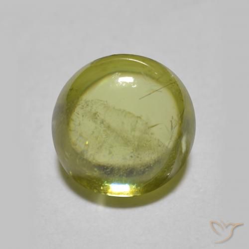 1.68ct Натуральный Живой желтовато-зеленый Сфен, Круглый, Прозрачный