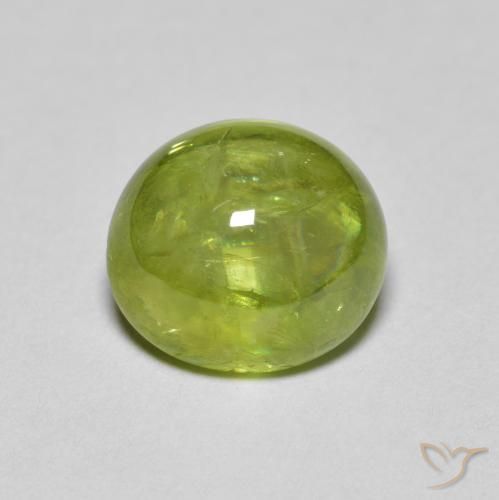 2.31ct Натуральный Оливковый Зеленый Сфен, Овал, Прозрачный
