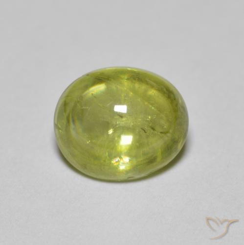 1.63ct Натуральный Medium Light Green Сфен, Овал, Прозрачный