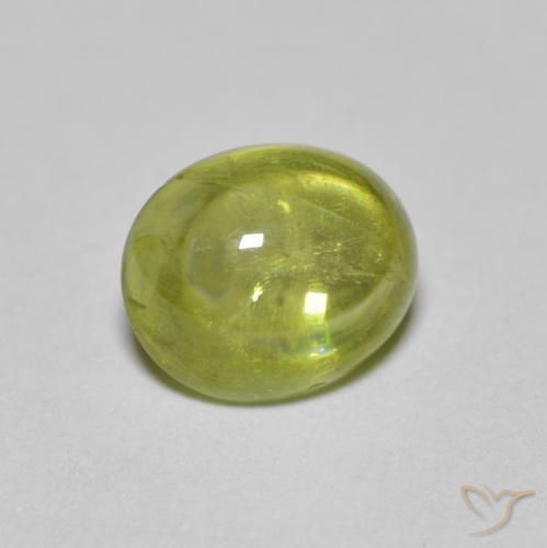 1.63 карата, натуральный Medium Light Green Сфен, Овал, Прозрачный