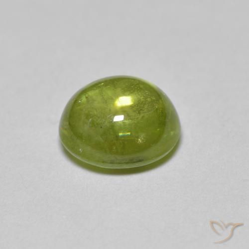1.55 карата, натуральный Medium Light Green Сфен, Овал, Прозрачный