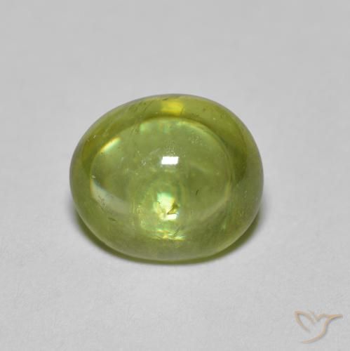 1.86ct Натуральный Оливковый Зеленый Сфен, Овал, Прозрачный