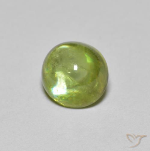 1.46 карата, натуральный Medium Light Green Сфен, Овал, Прозрачный