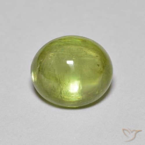 2.00ct Натуральный Светлый лесной зеленый Сфен, Овал, Прозрачный
