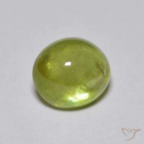 2.17 карата, натуральный Medium Light Green Сфен, Овал, Полупрозрачный