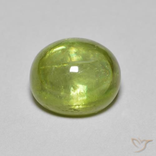 2.51ct Натуральный Оливковый Зеленый Сфен, Овал, Прозрачный