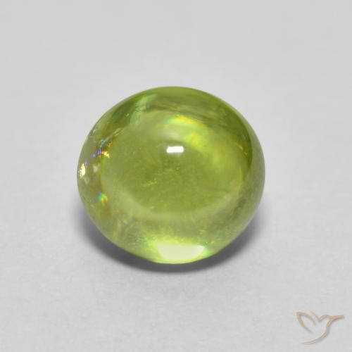 1.09ct Натуральный Желтовато-зеленый Сфен, Овал, Прозрачный