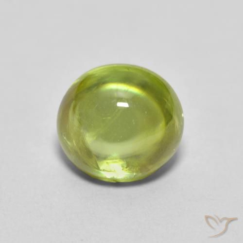 1.13ct Натуральный Желтовато-зеленый Сфен, Овал, Прозрачный
