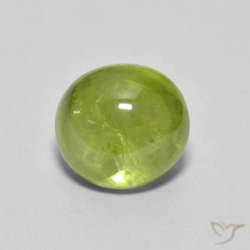 1.90ct Натуральный Живой желтовато-зеленый Сфен, Овал, Прозрачный