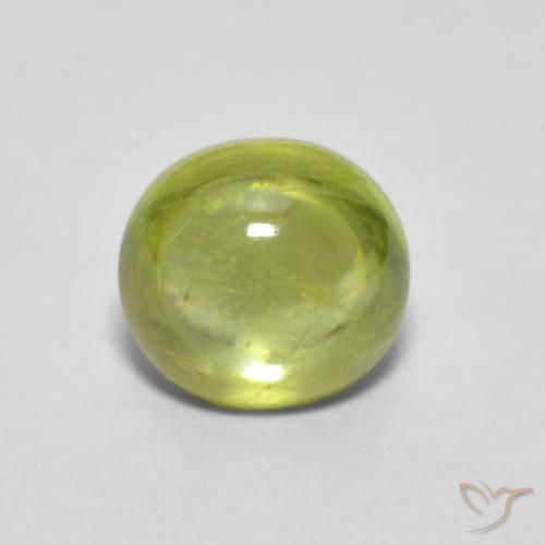 1.25ct Натуральный Светло-землисто-зеленый Сфен, Овал, Прозрачный