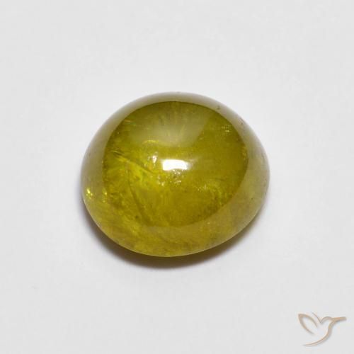 1.71ct Натуральный Зеленовато-золотисто-коричневый Сфен, Овал, Полупрозрачный