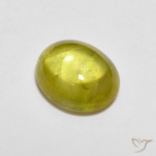 2.21ct Натуральный Pineapple yellow Сфен, Овал, Прозрачный