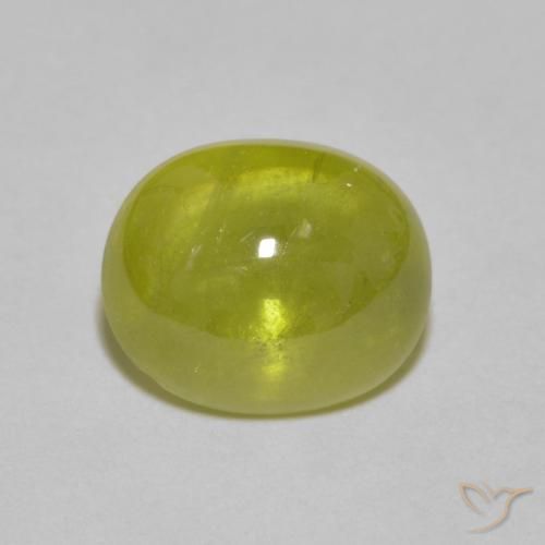 3.23ct Натуральный Лимонно-желтый Сфен, Овал, Прозрачный