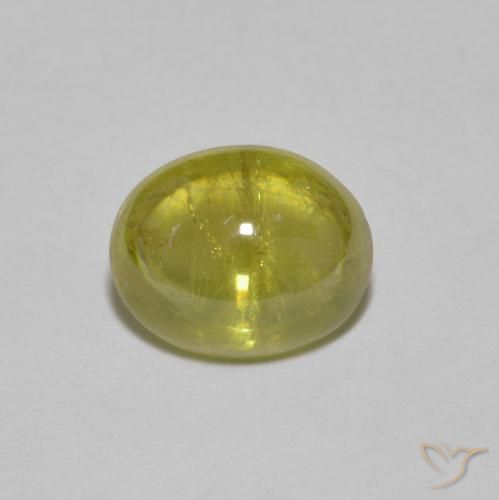 1.92ct Натуральный Светло-желтый Сфен, Овал, Прозрачный