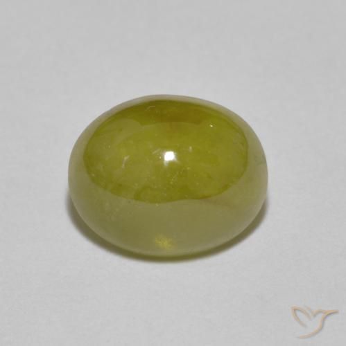 2.89ct Натуральный Желтовато-зеленый Сфен, Овал, Полупрозрачный