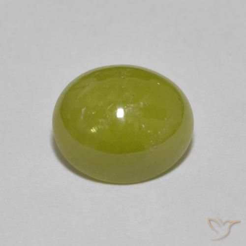 2.57ct Натуральный Теплый лесной зеленый Сфен, Овал, Полупрозрачный