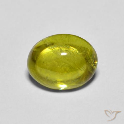 1.63ct Натуральный Желтовато-зеленый Сфен, Овал, Прозрачный