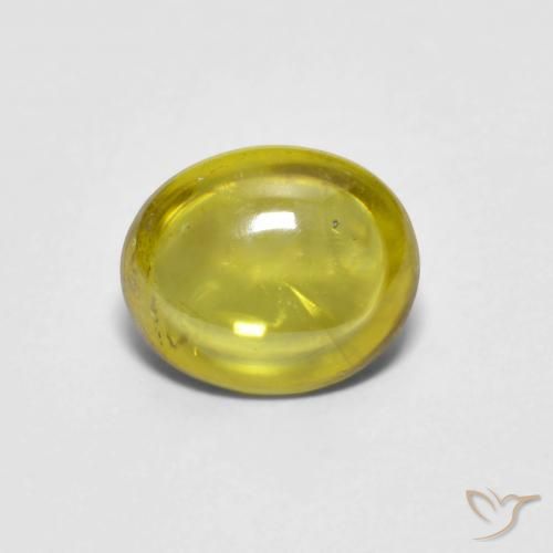 1.04ct Натуральный Средне-светло-желтый Сфен, Овал, Прозрачный