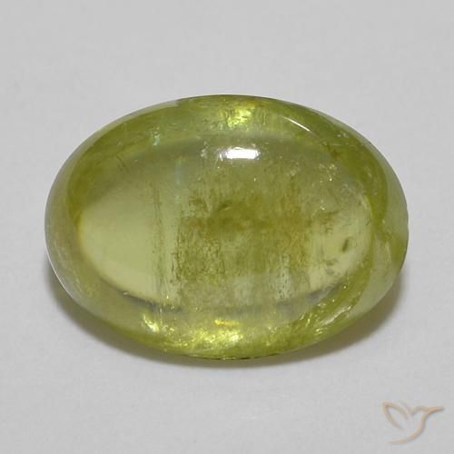 1.82ct Натуральный Светло-зеленый Сфен, Овал, Прозрачный