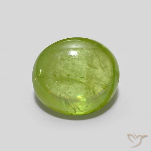 2.53ct Натуральный Ярко-зеленый Сфен, Овал, Прозрачный