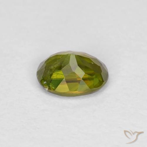 0.35 карата, натуральный Medium Dark-Green Сфен, Овал, Чистота VS