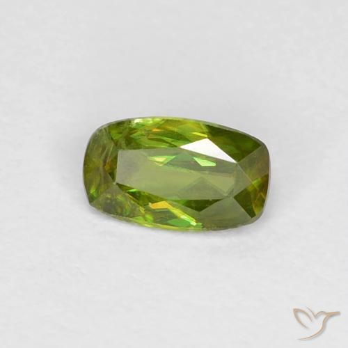 0.33ct Натуральный Травянисто-зелёный Сфен, Подушка, Чистота VS