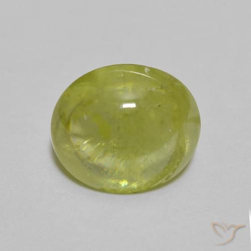 2.10ct Натуральный Medium Light Green Сфен, Овал, Прозрачный