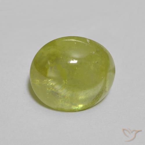 2.10 карата, натуральный Medium Light Green Сфен, Овал, Прозрачный