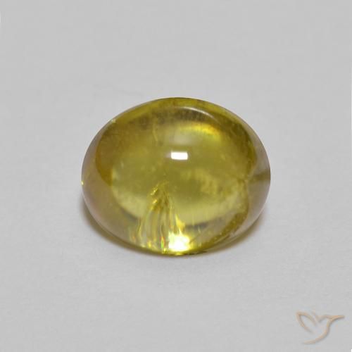 1.69ct Натуральный Средний желтый Сфен, Овал, Прозрачный