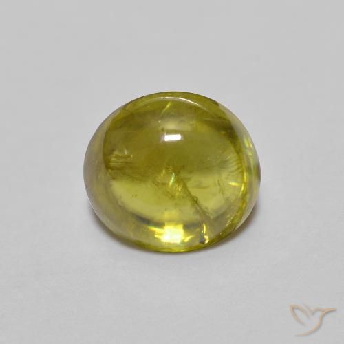 1.24ct Натуральный Среднее золото Сфен, Овал, Прозрачный