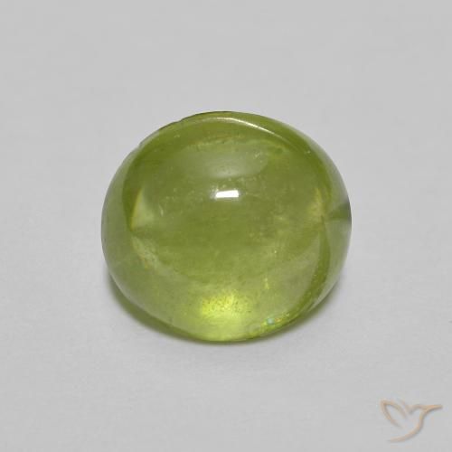 1.53ct Натуральный Ярко-зеленый Сфен, Овал, Прозрачный