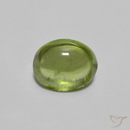 0.86ct Натуральный Светло-живой зеленый Сфен, Овал, Прозрачный