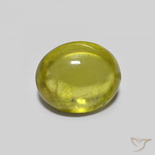 1.40ct Натуральный Желтовато-зеленый Сфен, Овал, Прозрачный